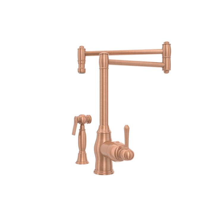One-Handle Copper Pot Filler Kitchen Faucet with Side Sprayer - AK96918P1