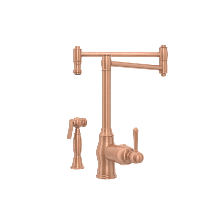 One-Handle Copper Pot Filler Kitchen Faucet with Side Sprayer - AK96918P1