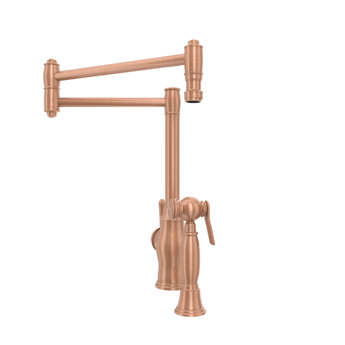One-Handle Copper Pot Filler Kitchen Faucet with Side Sprayer - AK96918P1