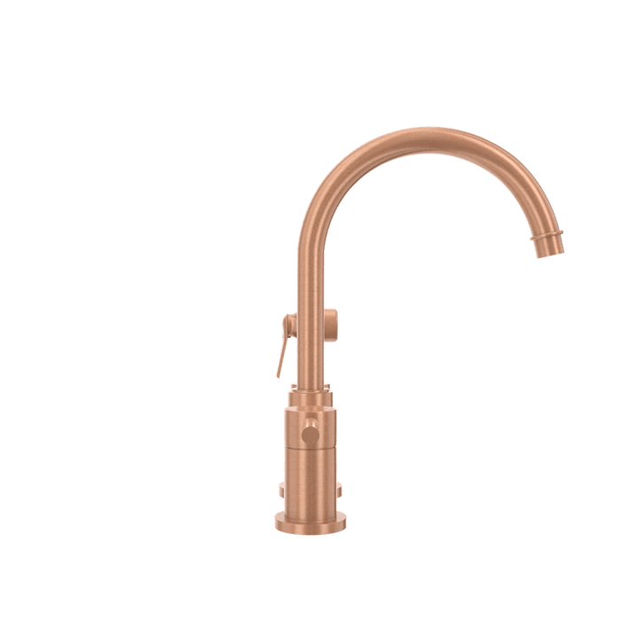 Two-Handles Copper Widespread Kitchen Faucet with Side Sprayer - AK96866