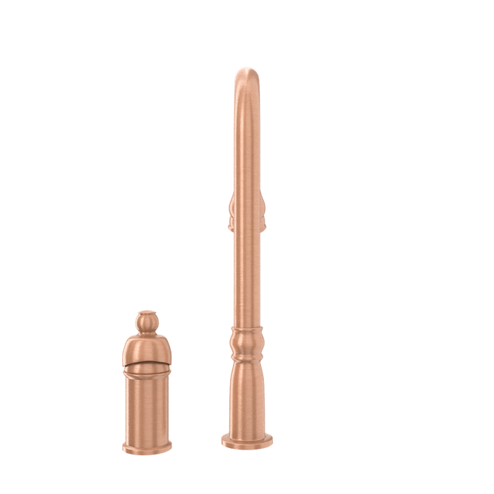 Copper Kitchen Faucet with in-Deck Handle and Soap Dispenser, Single Handle Solid Brass High Arc Pull Down Sprayer Head Kitchen Sink Faucet