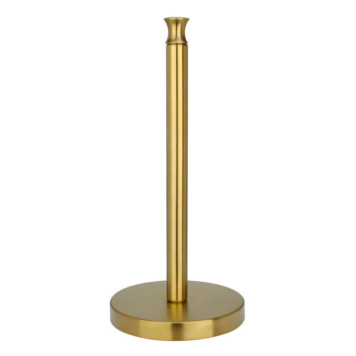 Brushed Gold Paper Towel Holder Roll Dispenser Stand for Kitchen Countertop & Dining Room Table - AK79303-BTG