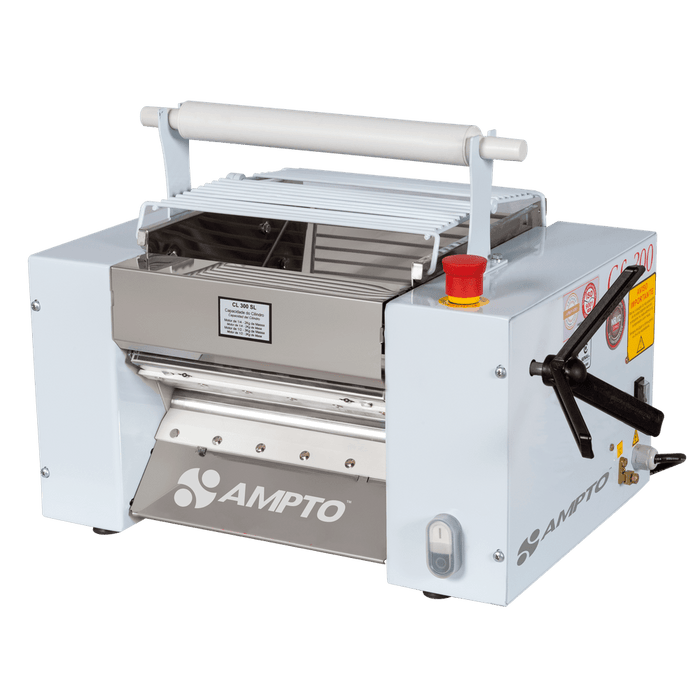 AMPTO CL-300SL Dough Roller & Sheeter table top. 12'' roll width. 4.5 lbs dough capacity. 66 rpm