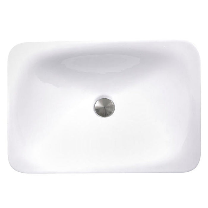 Great Point Collection Nantucket Sinks 21 Inch Rectangular Drop-In Ceramic Vanity Sink DI-2114-R