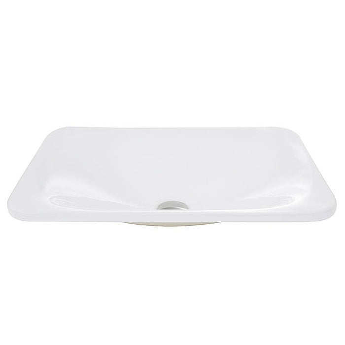 Great Point Collection Nantucket Sinks 21 Inch Rectangular Drop-In Ceramic Vanity Sink DI-2114-R