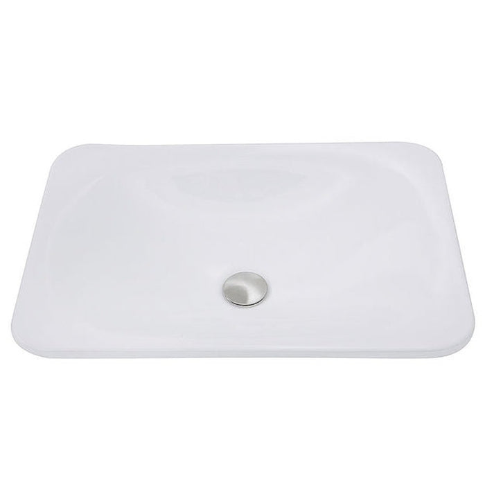 Great Point Collection Nantucket Sinks 21 Inch Rectangular Drop-In Ceramic Vanity Sink DI-2114-R