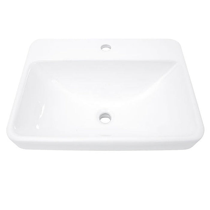 Great Point Collection Nantucket Sinks 23 Inch 1-hole Rectangular Drop-In Ceramic Vanity Sink DI-2317-R1