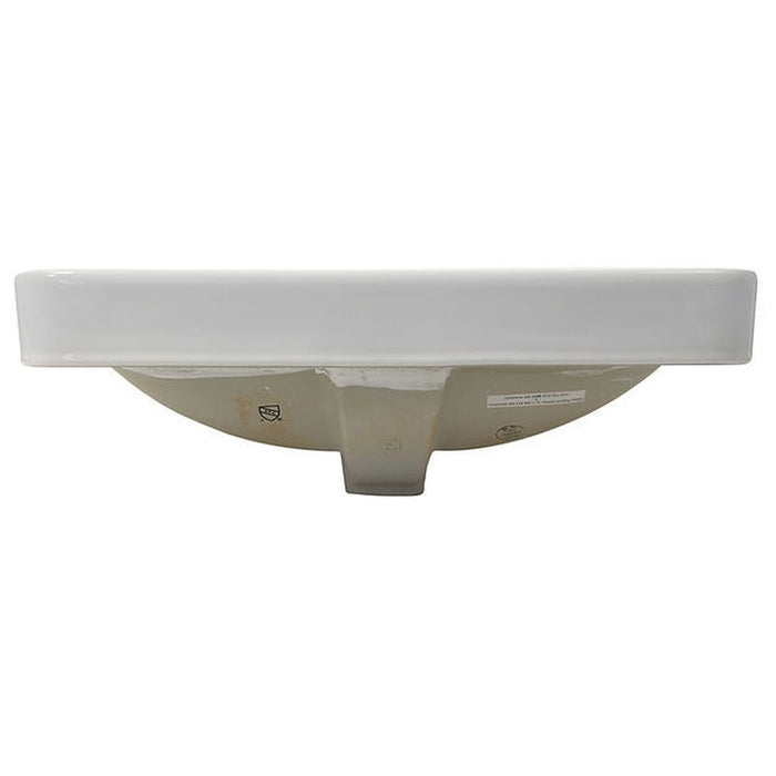 Great Point Collection Nantucket Sinks 23 Inch 3-hole Rectangular Drop-In Ceramic Vanity Sink DI-2317-R8