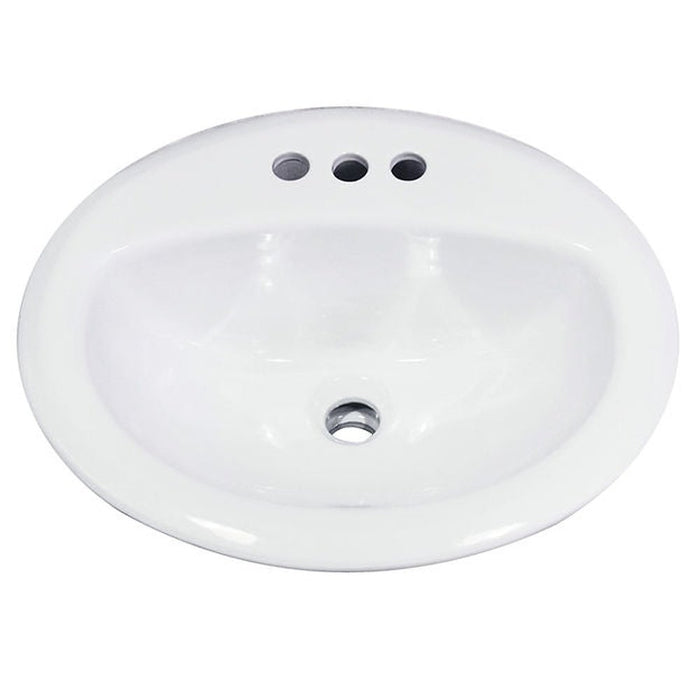 Great Point Collection Nantucket Sinks 20.25 Inch Drop-In Ceramic Vanity Sink DI2017-4