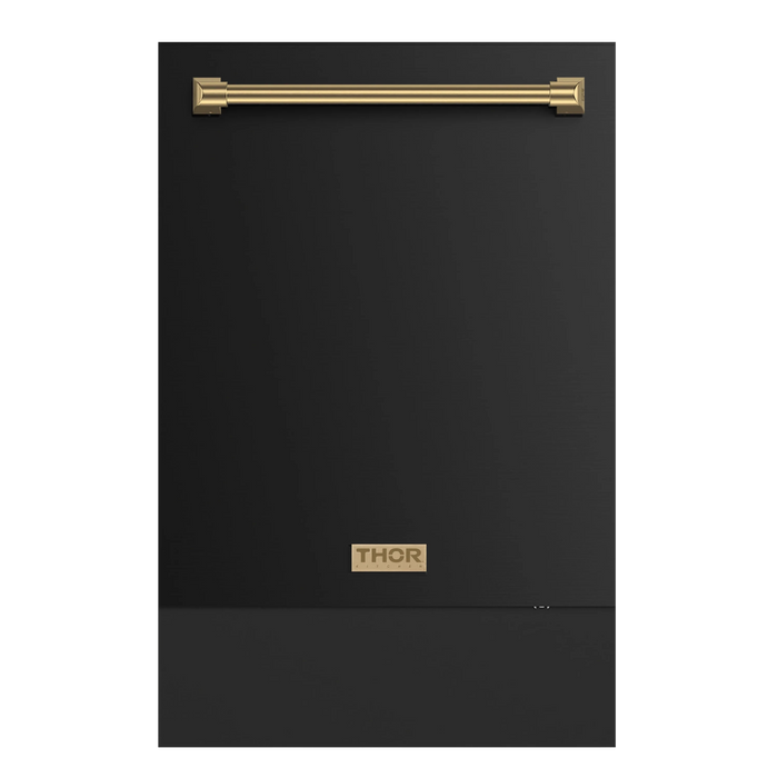 Thor Kitchen Gordon Ramsay Series 24-Inch Dishwasher in Black with Bronze Trim (DW24X8BA00-BRZ)