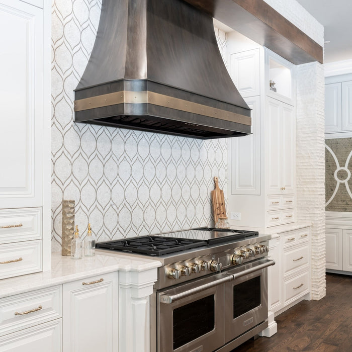 36" Range Hood Insert, Stainless Steel Kitchen Vent Hood with Dimmable LED Lights, 600CFM - NX-E90-36-MB