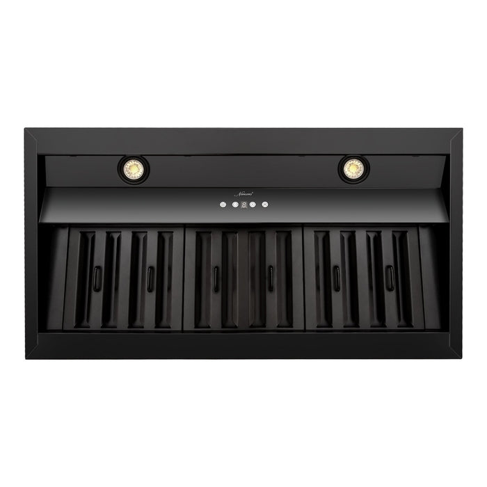 36" Range Hood Insert, Stainless Steel Kitchen Vent Hood with Dimmable LED Lights, 600CFM - NX-E90-36-MB