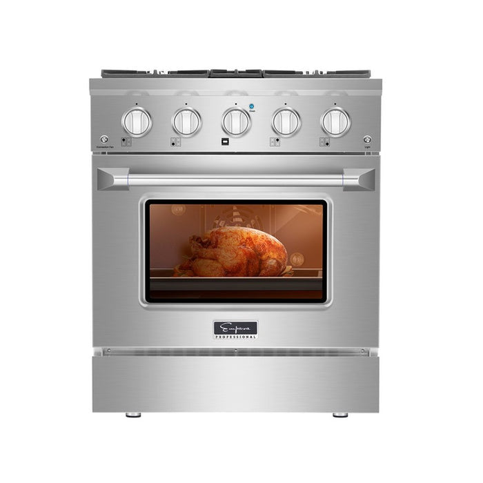 Empava 30GR07 30 in. Pro-Style Slide-In Single Oven Gas Range