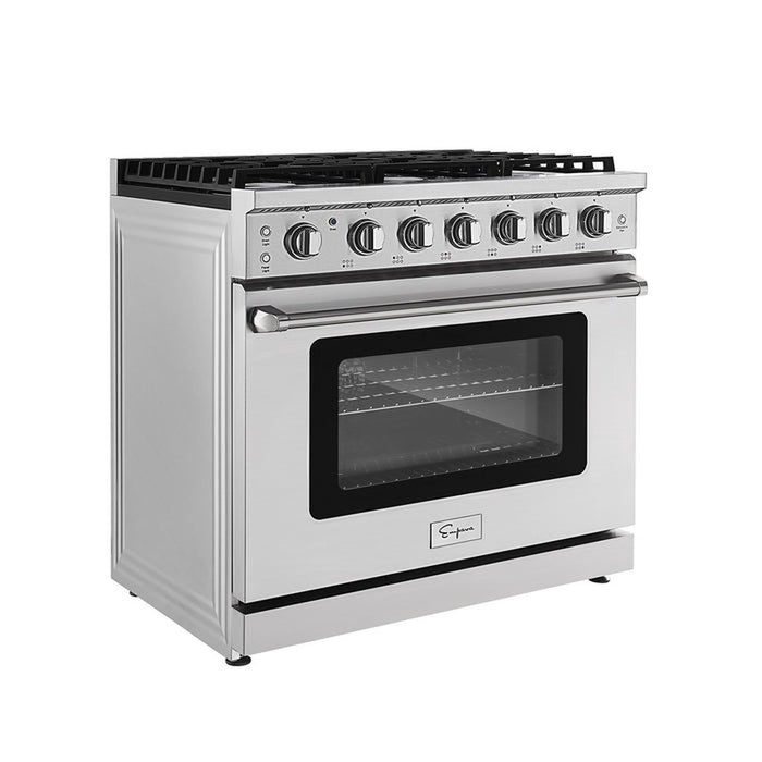 Empava 36GR11 36 in. Pro-Style Slide-in Single Oven Gas Range