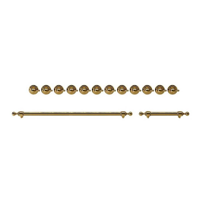 ILVE Brass Knobs and Handles Bundle for 48 inch Nostalgie Dual Fuel with Griddle