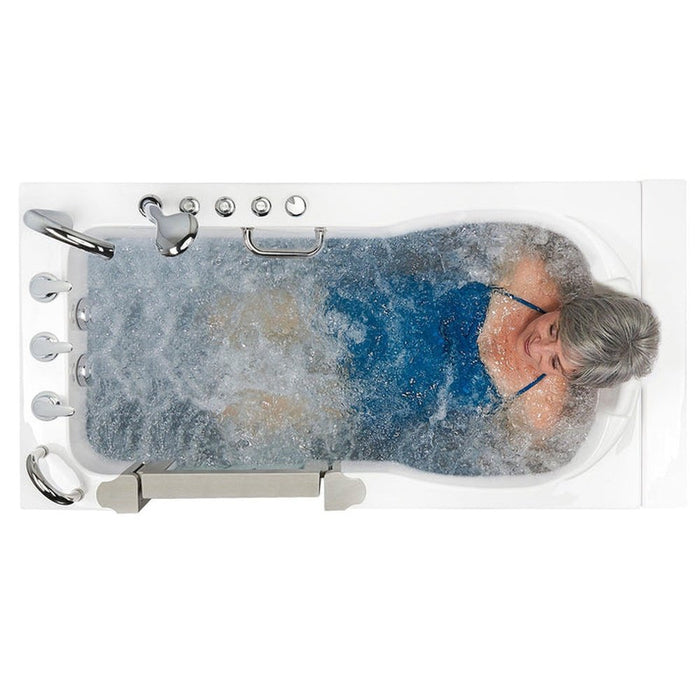 Ella's Bubbles Deluxe 30"x55" Acrylic Air & Hydro Massage Walk-In Bathtub with Inward Door