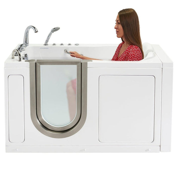 Ella's Bubbles Deluxe 30"x55" Acrylic Air & Hydro Massage Walk-In Bathtub with Inward Door