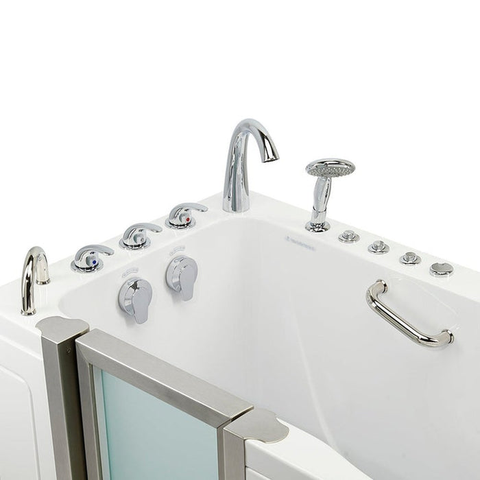 Ella's Bubbles Deluxe 30"x55" Acrylic Air & Hydro Massage Walk-In Bathtub with Inward Door