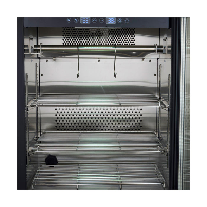 Forno Asciutto 24-Inch Dry Aging Cabinet, Stainless Steel 304, 4.41 cu.ft, LED Lighting, Adjustable Shelves