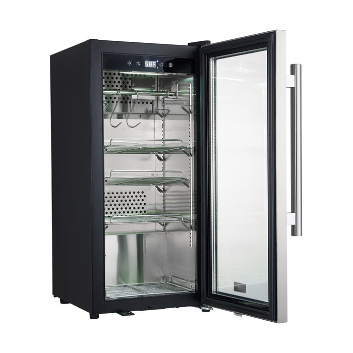 Forno Asciutto 16-Inch Dry Aging Cabinet, Stainless Steel 304, 2.65 cu.ft, LED Lighting, Adjustable Shelves