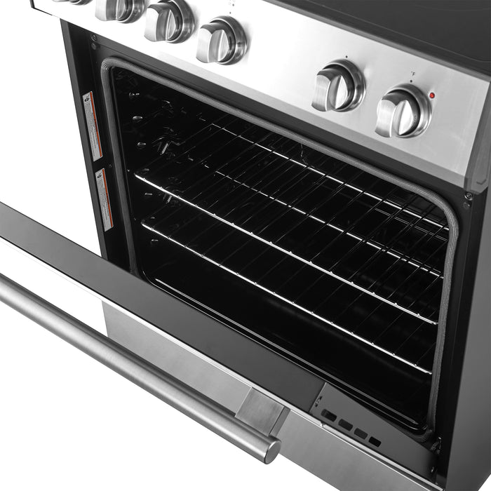 Forno Leonardo Espresso 30-Inch Stainless Steel Electric Range, True Convection, Energy Efficient