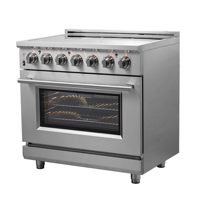 Forno Massimo 36-Inch Freestanding Chef Door Electric Range, True Convection Oven