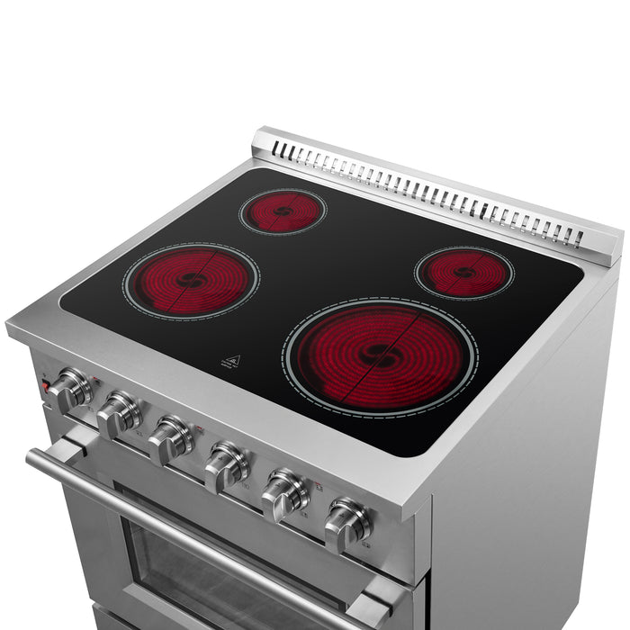 Forno Galiano 30-Inch Freestanding Electric Range, True Convection, Energy Efficient