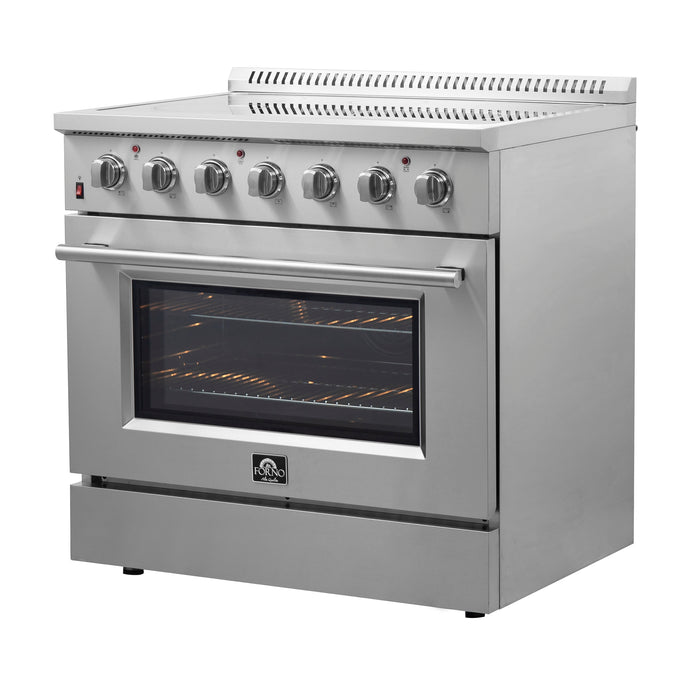 Forno Galiano 36-Inch Freestanding Electric Range, True Convection, Energy Efficient