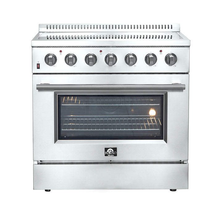 Forno Galiano 36-Inch Freestanding Electric Range, True Convection, Energy Efficient