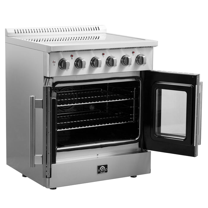 Forno Galiano 30-Inch Freestanding French Door Electric Range, True Convection, Energy Efficient