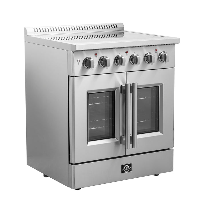 Forno Galiano 30-Inch Freestanding French Door Electric Range, True Convection, Energy Efficient