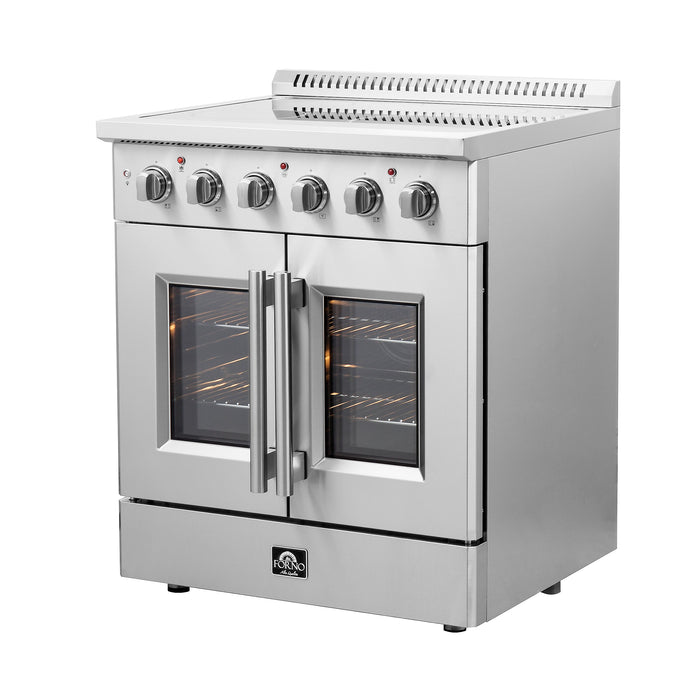 Forno Galiano 30-Inch Freestanding French Door Electric Range, True Convection, Energy Efficient