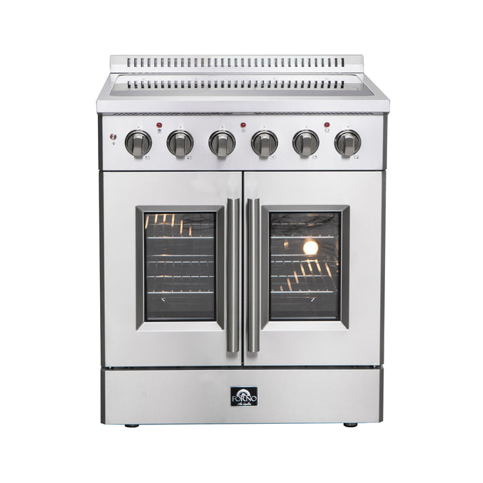 Forno Galiano 30-Inch Freestanding French Door Electric Range, True Convection, Energy Efficient