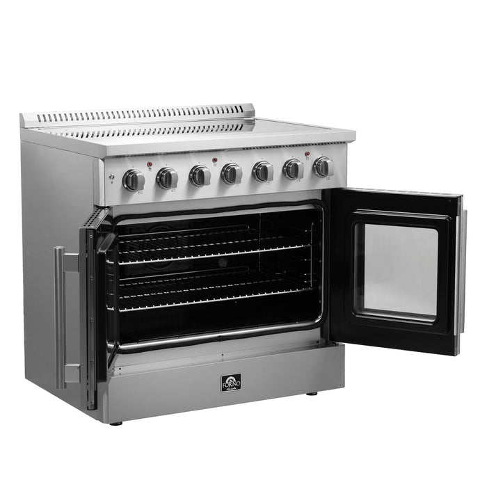 Forno Galiano 36-Inch Freestanding French Door Electric Range, True Convection, Energy Efficient