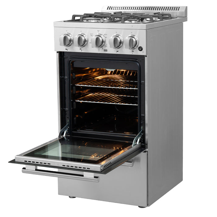 Forno Lamazze 20-Inch Freestanding Gas Range, Compact Design, Energy Efficient