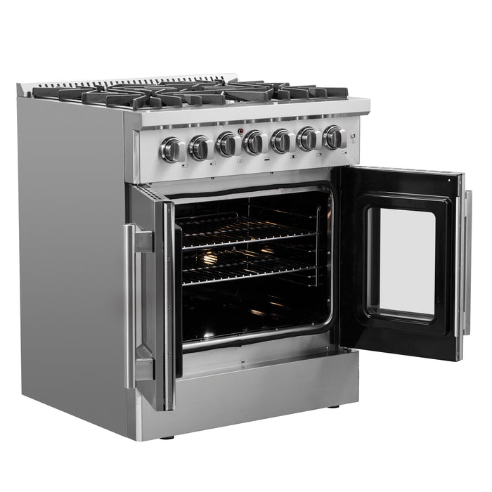 Forno Galiano 30" Freestanding French Door Dual Fuel Range