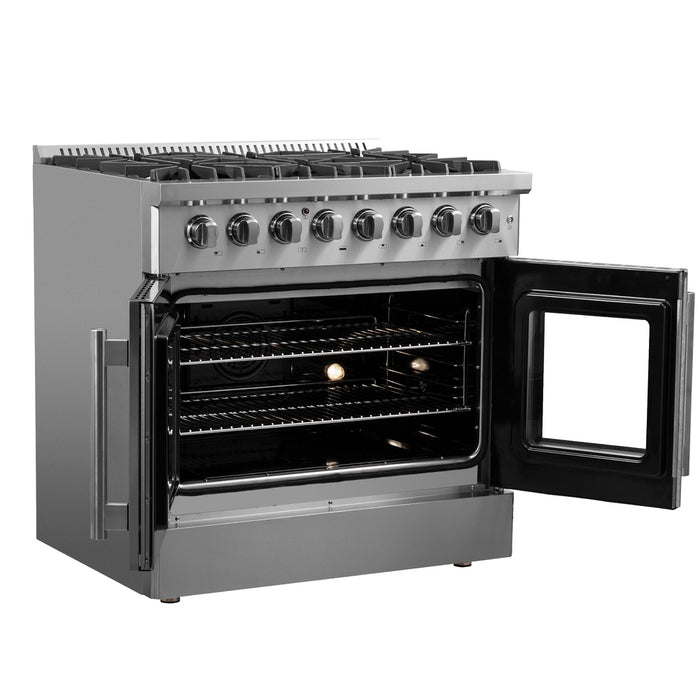 Forno Galiano 36" Freestanding French Door Dual Fuel Range