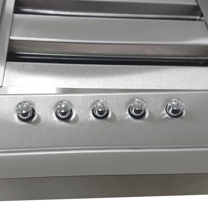 Forno Frassanito 36-Inch Recessed Range Hood, 450 CFM, Stainless Steel Baffle Filters, LED Lighting