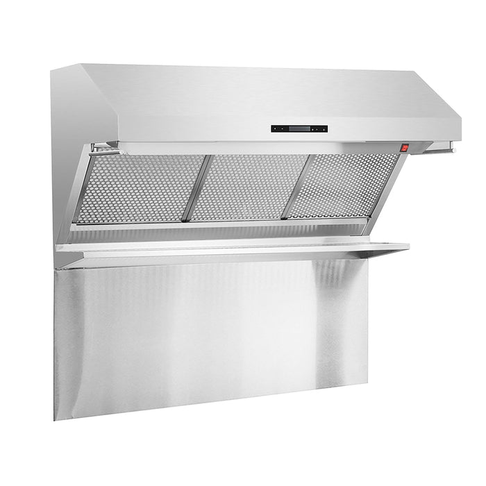 FORNO Premium 3-Piece Kitchen Bundle - FORNO Galiano 48" Freestanding Dual Fuel Range, FORNO Rizzuto 60" W. Dual Combo Convertible Refrigerator, FORNO 48" Wall Mount Range Hood - FBDL-017-02US
