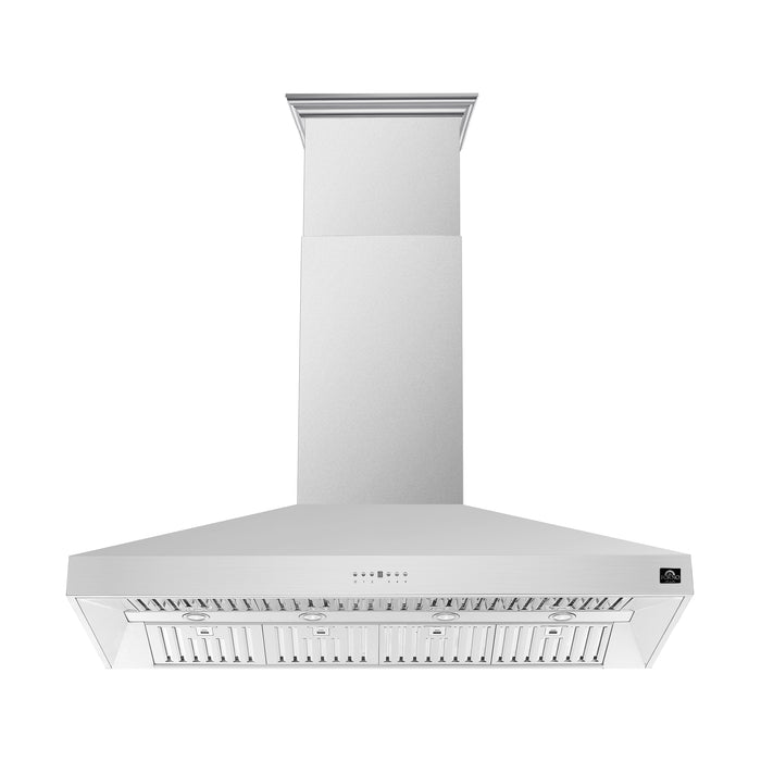 Forno Orvieto 60-Inch Wall Mount Range Hood, LED Lighting, Heavy Duty, Stainless Steel