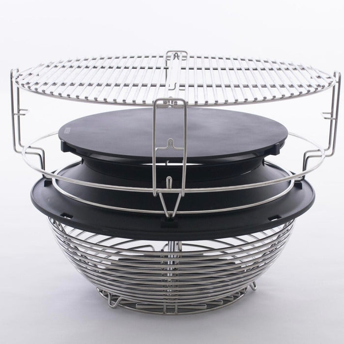 Kamado Joe 24-Inch Red Big Joe III Ceramic Charcoal Grill With Cart Bundle - KJ15041021