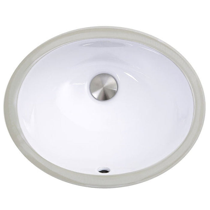 Great Point Collection Nantucket Sinks  Glazed Bottom 13 Inch X 10 Inch Undermount Ceramic Sink In White GB-13x10-W