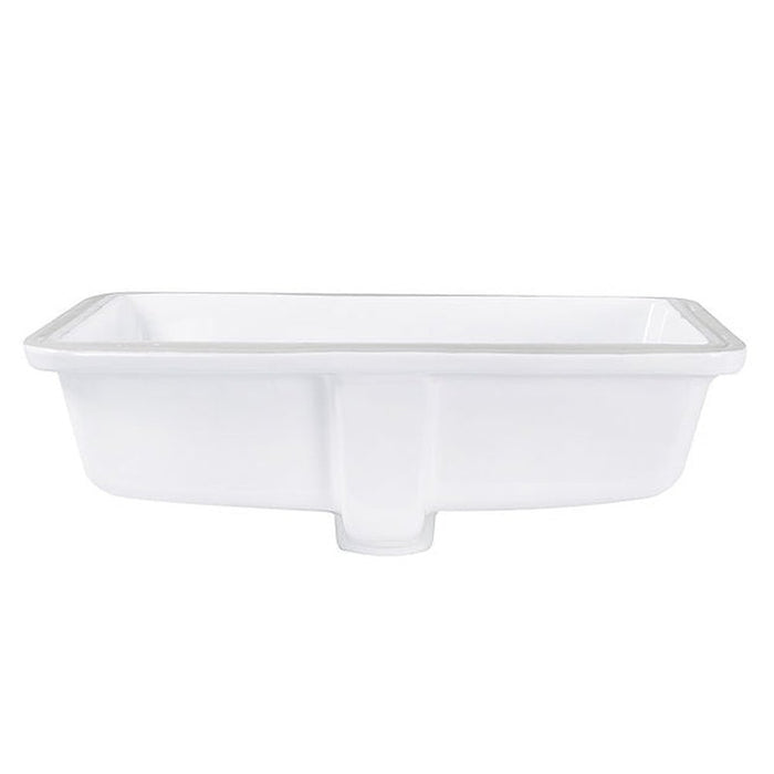 Great Point Collection Nantucket Sinks 17 Inch x 13 Inch Glazed Bottom UndermountRectangle Ceramic Sink In White