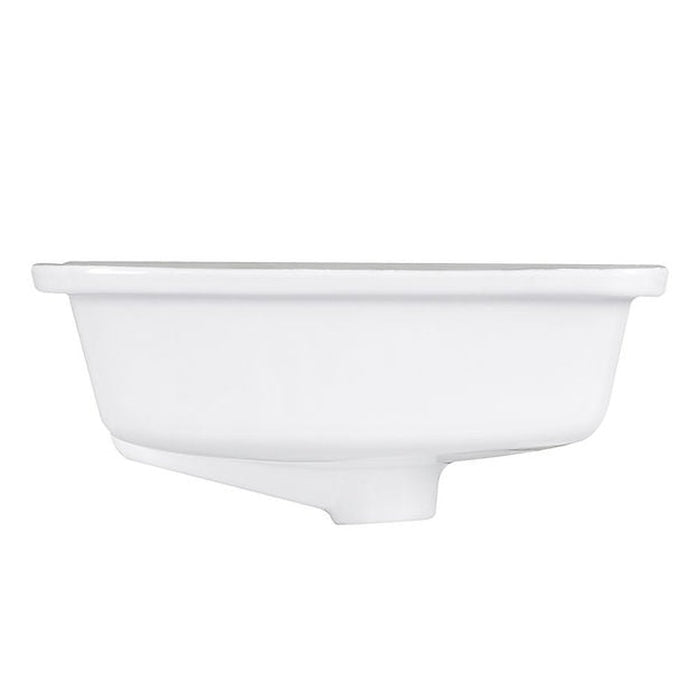 Great Point Collection Nantucket Sinks 17 Inch x 13 Inch Glazed Bottom UndermountRectangle Ceramic Sink In White