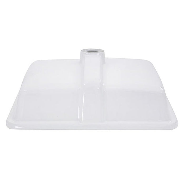 Great Point Collection Nantucket Sinks 17 Inch x 13 Inch Glazed Bottom UndermountRectangle Ceramic Sink In White