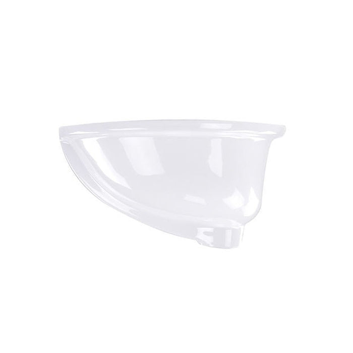 Great Point Collection Nantucket Sinks 17 Inch x 14 Inch Glazed Bottom Undermount GB-17x17-W Oval Ceramic Sink In White