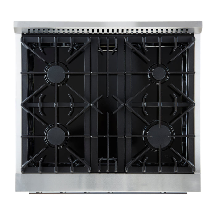 Marco 30-inch Gas Range Stainless Steel, 4 Burners 37,000 BTU, 4.32 cu.ft. Convection Oven