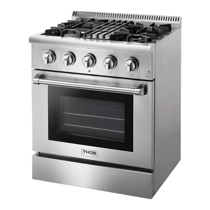 Thor Kitchen 30-inch Range with 4 Burners, Stainless Steel (HRG3080U)