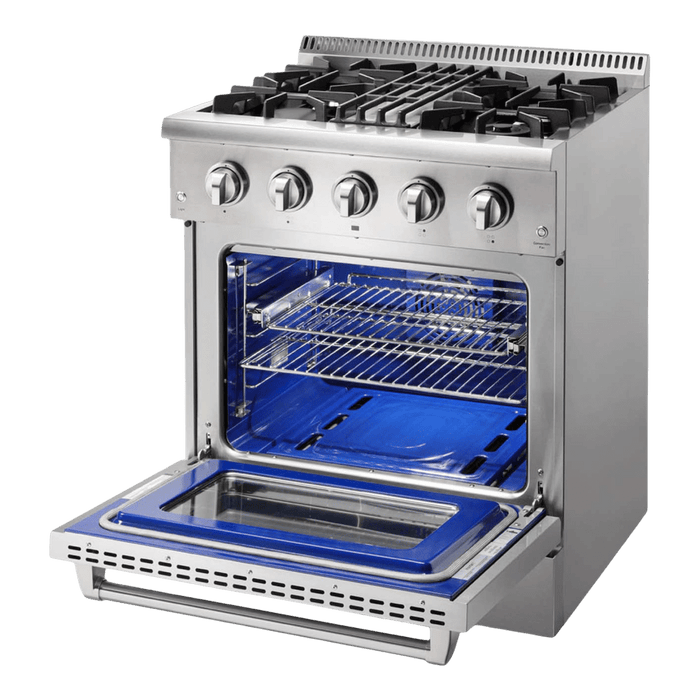Thor Kitchen 30-inch Range with 4 Burners, Stainless Steel (HRG3080U)