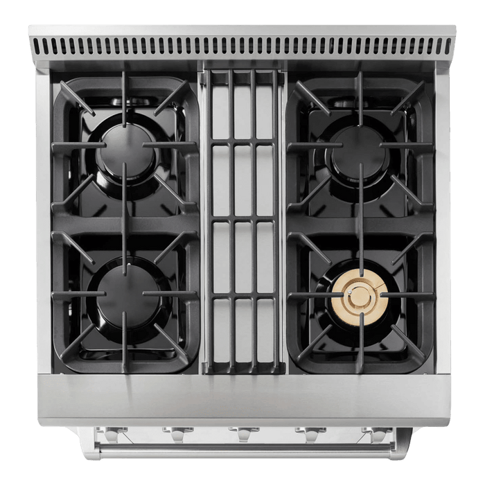 Thor Kitchen 30-inch Range with 4 Burners, Stainless Steel (HRG3080U)
